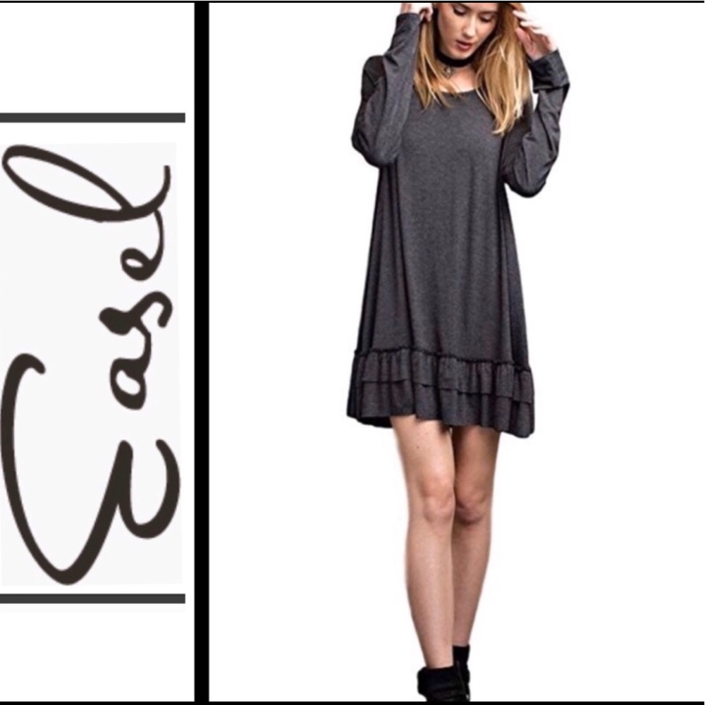Anthropologie Easel Ruffle Tunic Dress